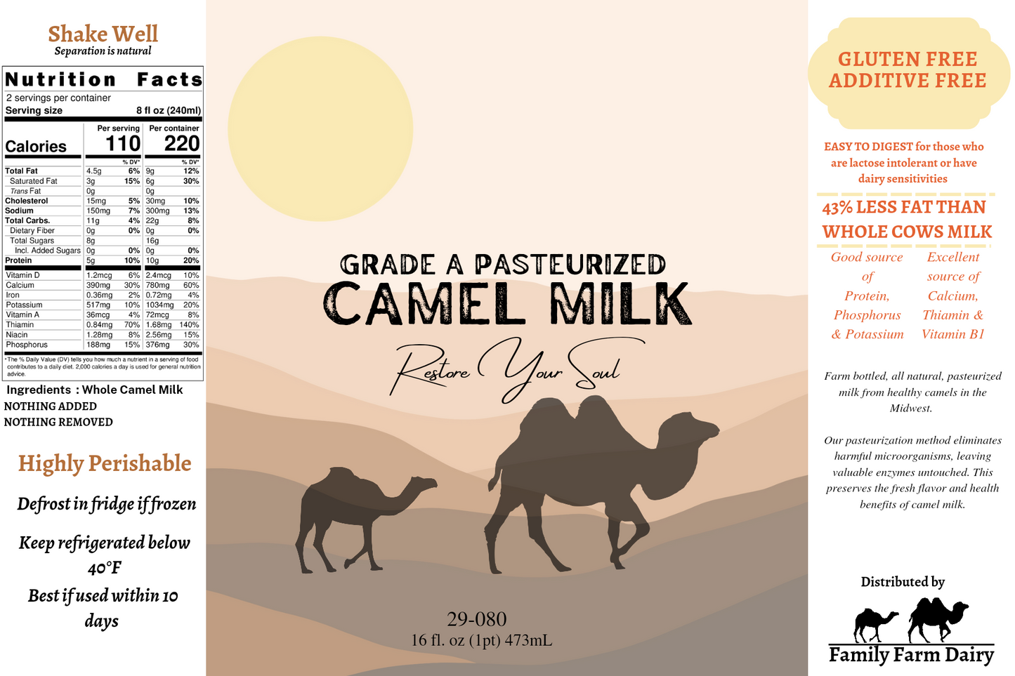 Camel Milk (Frozen)